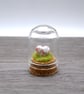 small glass pink heart cloche keepsake gift - Image 3