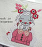 freemotion embroidered spring floral lady zombie A6 sketchbook notebook - Image 9