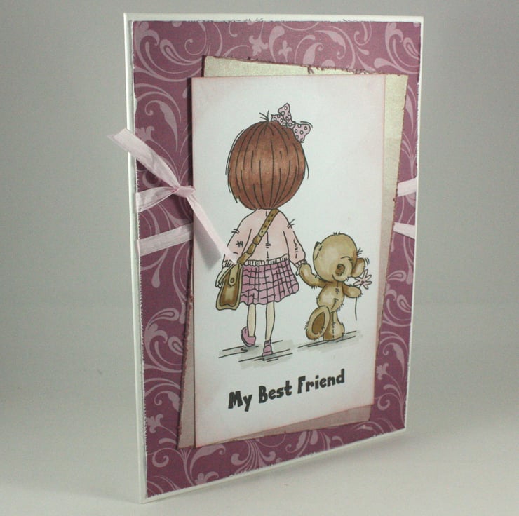 Handmade any occasion card - best friends - Folksy
