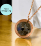 Labradorite Copper Geode Pendant - Free Postage - Image 1