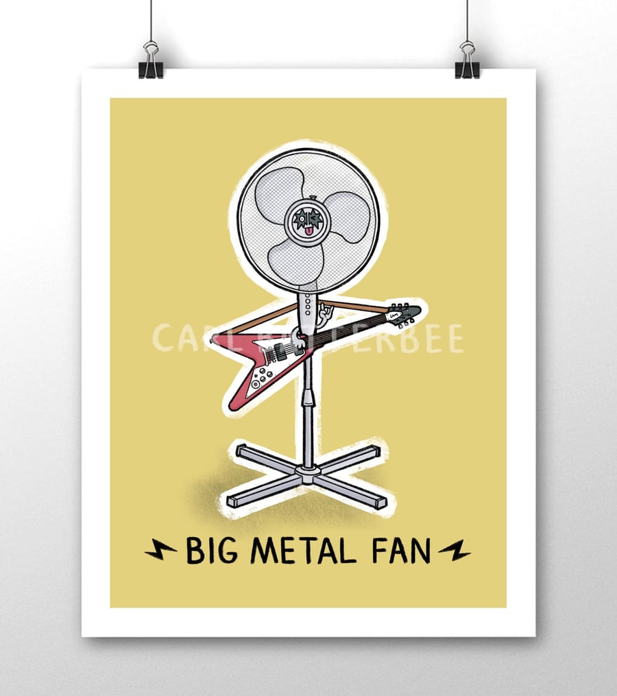 Big Metal Fan Art Print