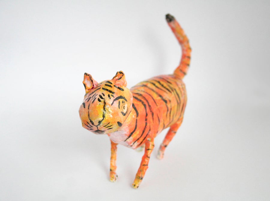 Papier-Mâché Tiger