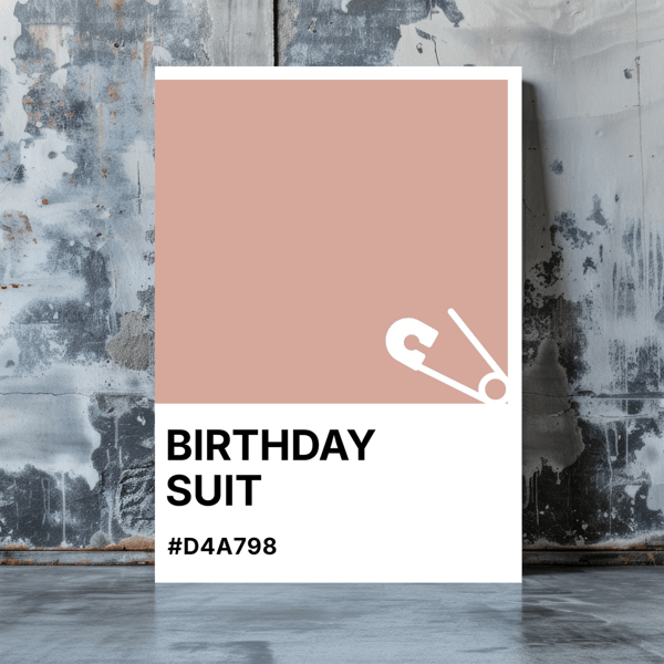 BIRTHDAY SUIT Greeting Card – Colour Swatch Series (A6, Blank Inside)