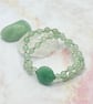 Green aventurine double strand stretchy bracelet  - Image 4