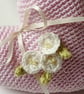 Cotton anniversary gift - Wedding ring cushion - Valentine's Day - Image 4