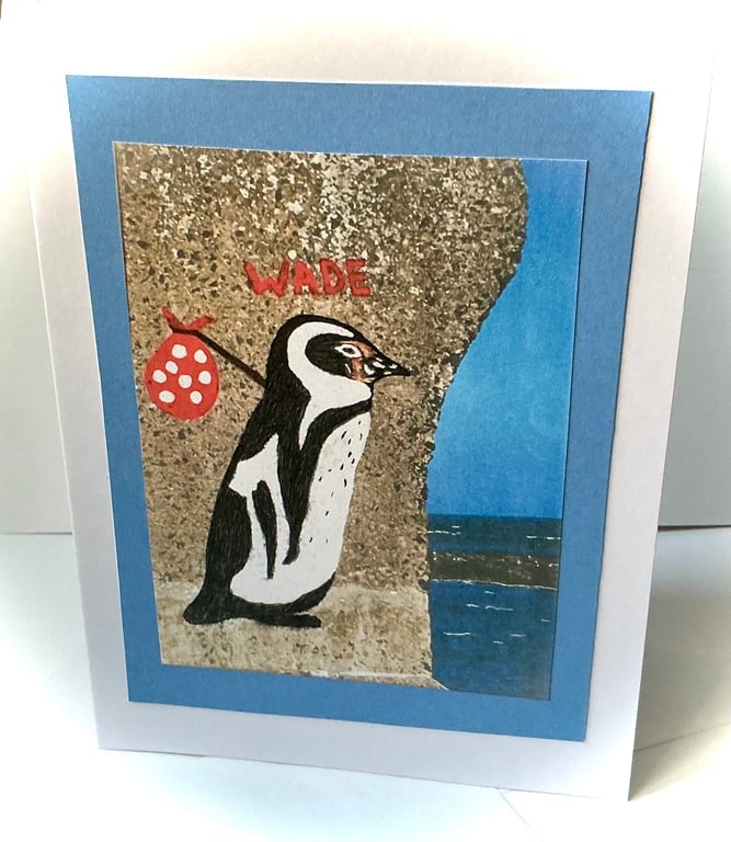 Penguin Design Blank Greetings Card