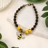 Bee Charm Beaded Bracelet