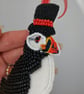 Bead embroidery Puffin ringmaster decoration - Image 4