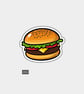 Funny Vinyl Sticker For Adults - Burger