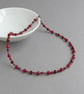 Burgundy Pearl Beaded Necklace - Dark Red Single Strand Necklaces - Jewellery - Image 4