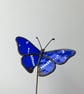 Purple Emporer Hand Crafted Stained Glass Plant Stake Beautiful gift - Image 9
