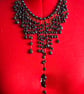  Cascading Sparkle Necklace With Black Pearls and Black Spinel - Image 3