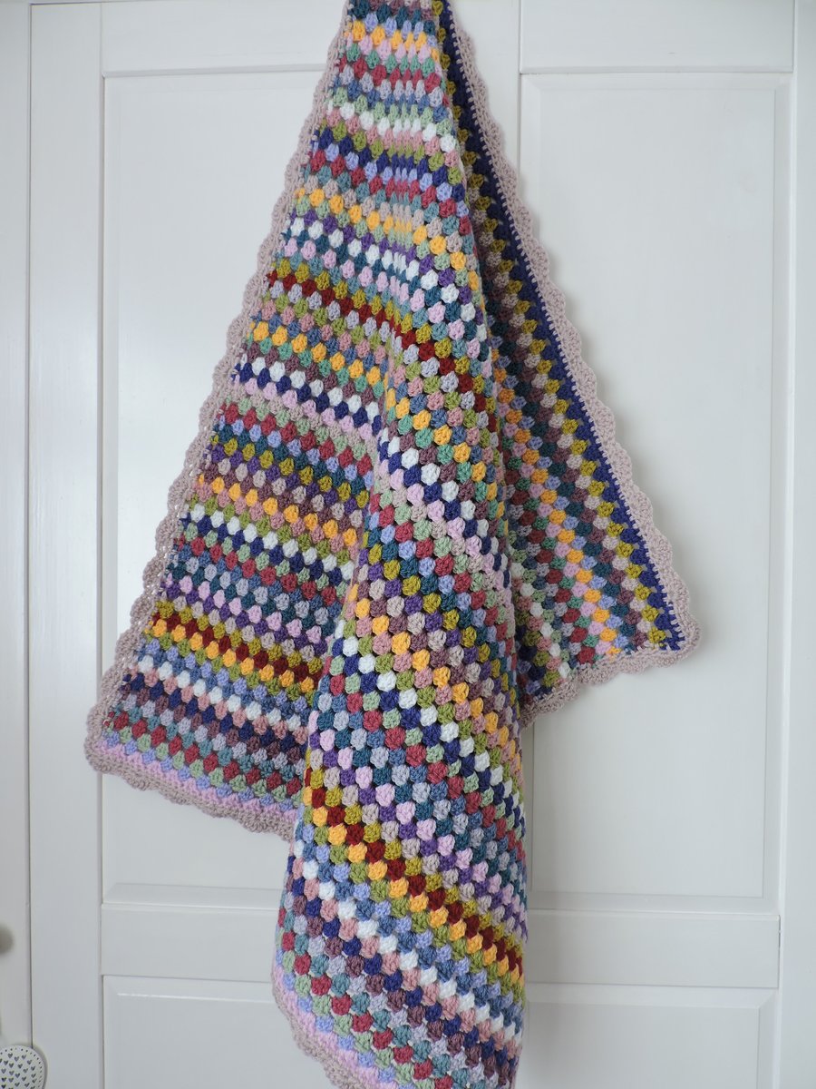 Crochet Baby Blanket Multi Coloured