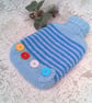 Small Hot Water Bottle and Striped Cover with Large Buttons, Child's Gift Ideas - Image 2