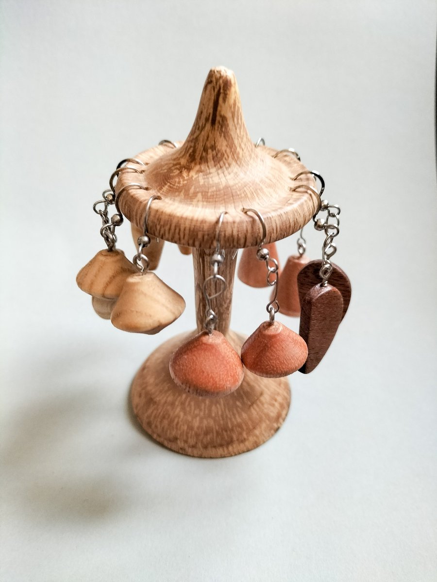 Spalted Beech Earring Hanger Stand