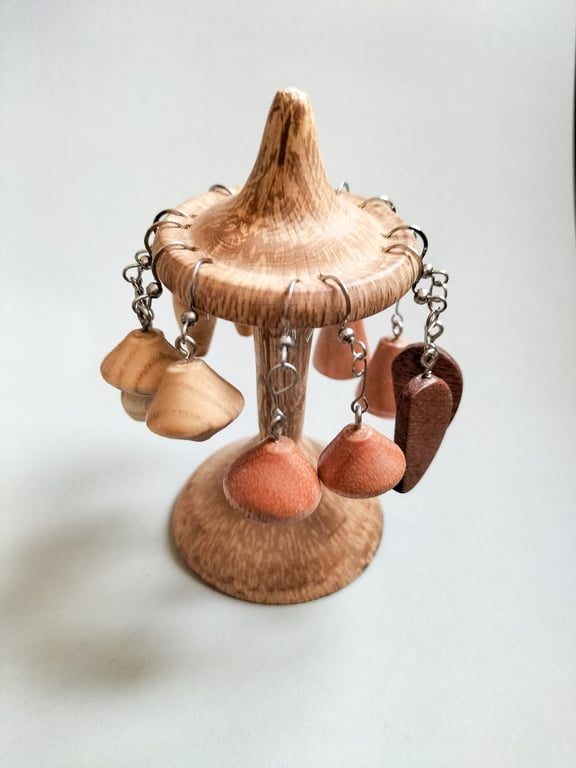 Spalted Beech Earring Hanger Stand