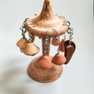 Spalted Beech Earring Hanger Stand