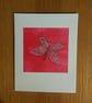 5 Butterfly hand drawn mini pictures in aperture mount cards, 1 card or set of 5 - Image 6