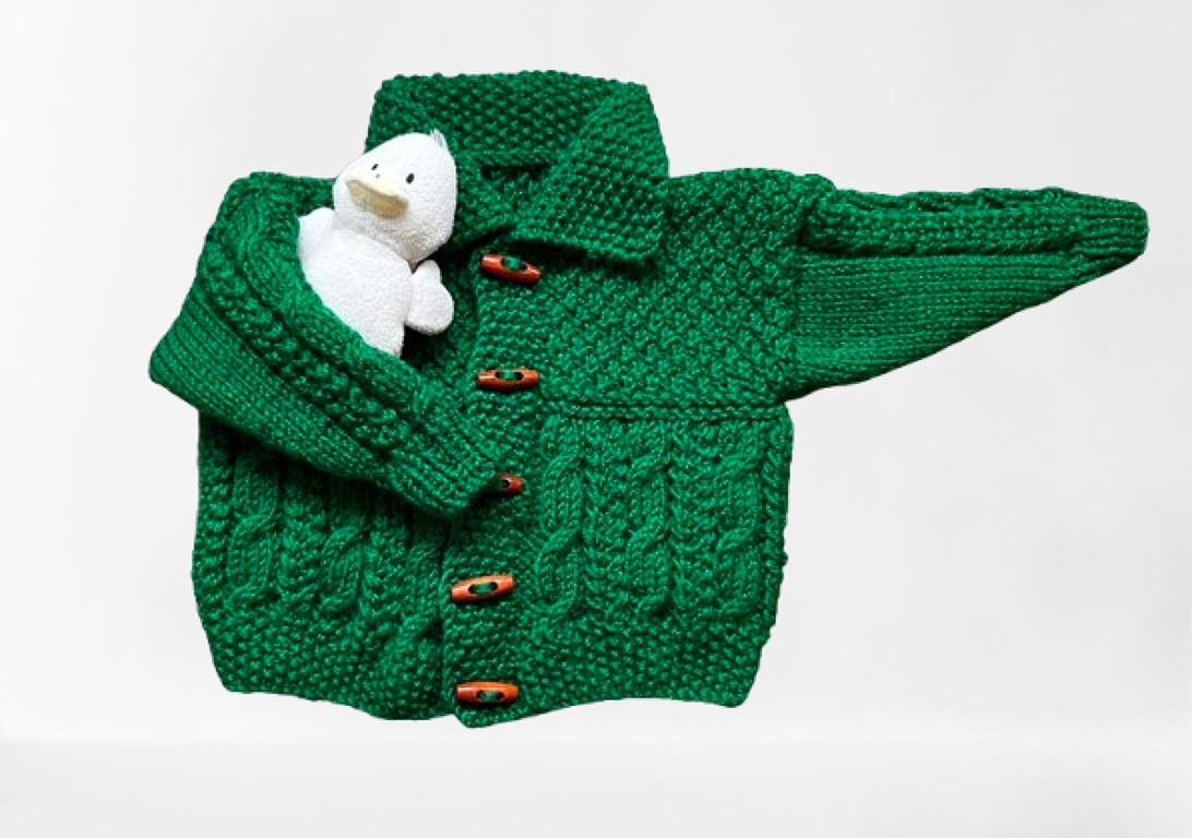 Hand Knitted Cardigan To Fit Age 9 - 18 months 