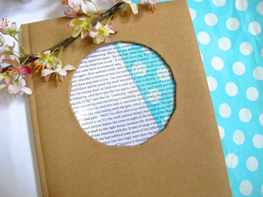 Alice in Wonderland Quote Clear Window Notebook