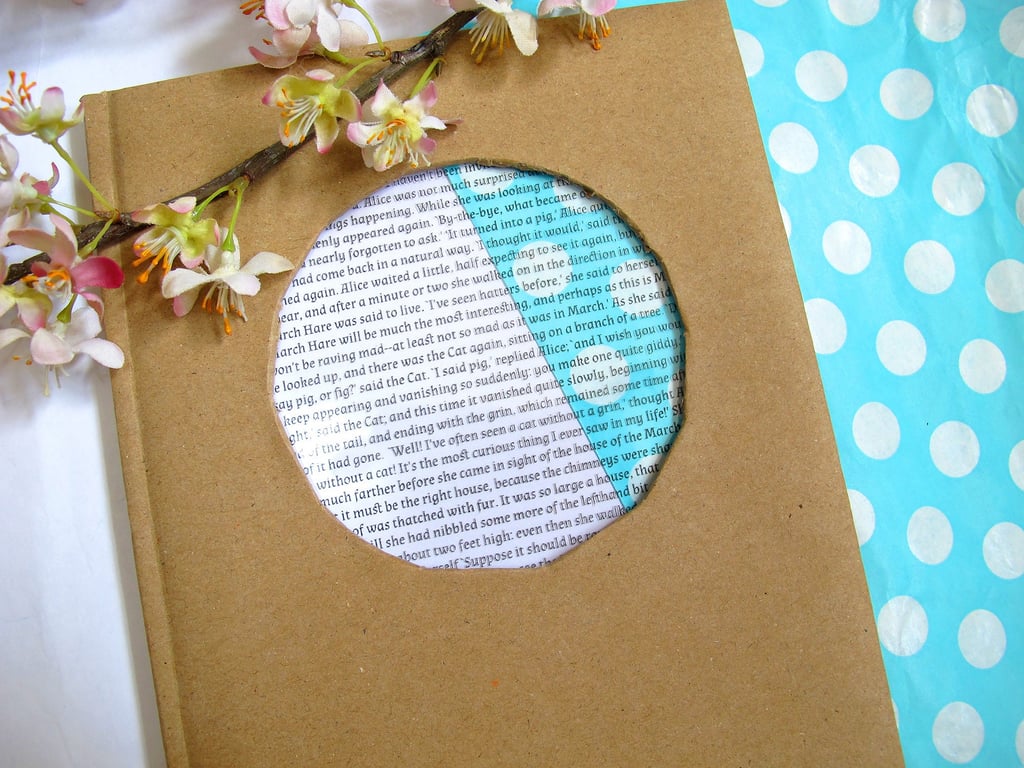 Alice in Wonderland Quote Clear Window Notebook