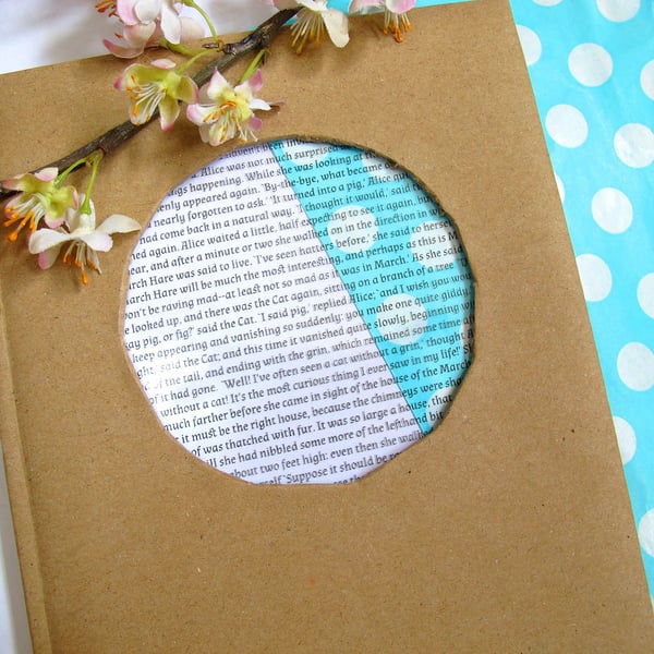 Alice in Wonderland Quote Clear Window Notebook