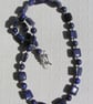 Blue Lapis Lazuli Gemstone Chunky Beaded Chakra Necklace "Blue Paradis" - Image 4