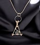 Solid Oxidised Copper Pendant  - 18” Ball Chain - Image 4