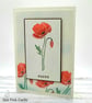 Blank Red Poppy Card - textured, embossed, all occasions, birthday, remembrance - Image 4