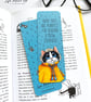 Tuxedo Cat in a Yellow Raincoat Bookmark, 52mm x 148mm - Image 6