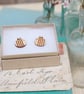 Wooden Bumble Bee Stud  Earrings - Image 4