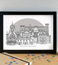Paisley Landmarks Skyline Art Print - Image 3