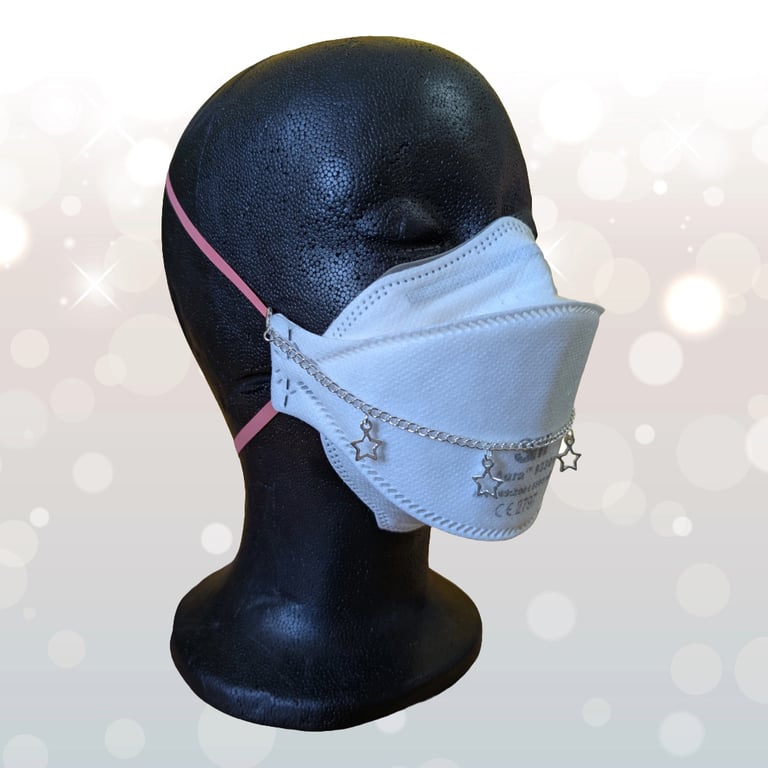 Silver star mask chain