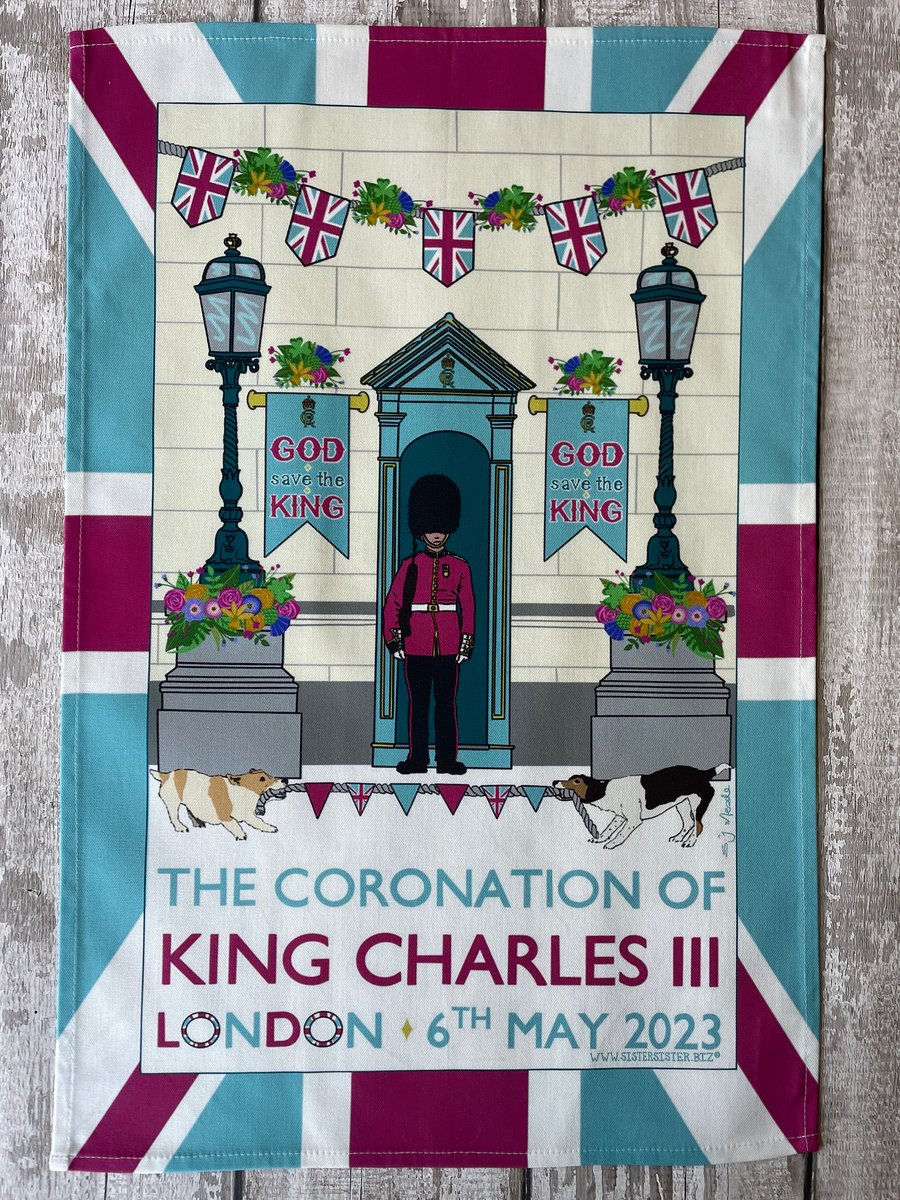 PRE-ORDER -King Charles III Coronation Tea Towel