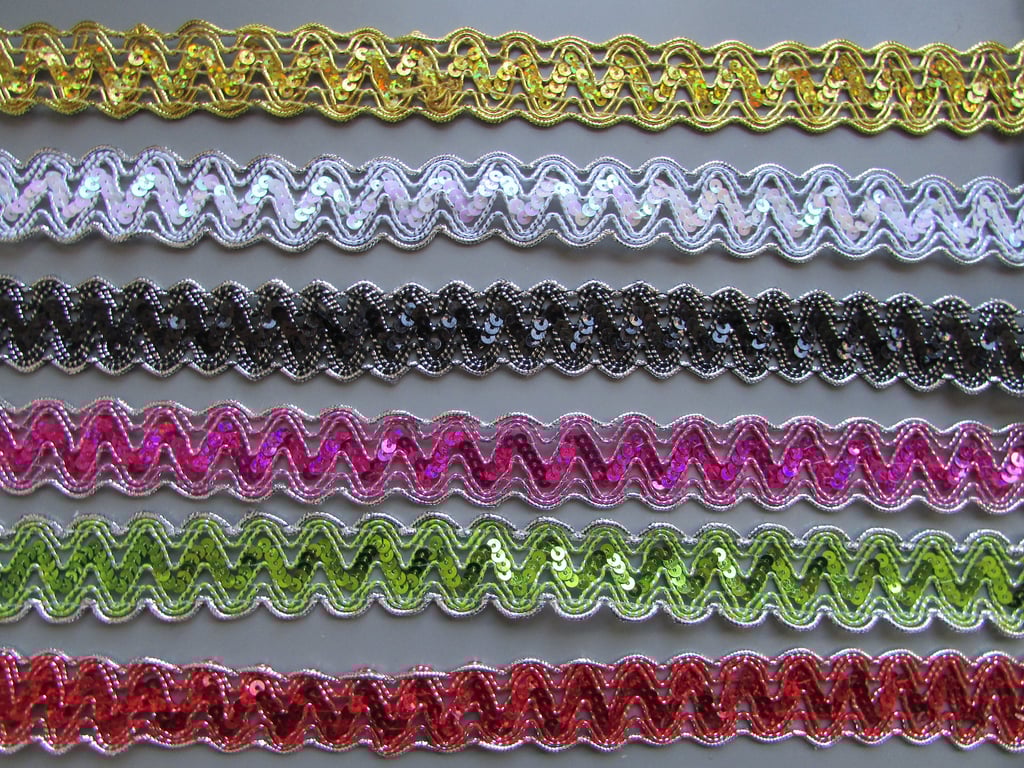 Sequin Metallic 3cm Braid Trim Sold By The Metre