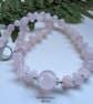 Designer Rose Quartz Statement Necklace  - Image 5