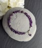 Amethyst Chip and Sterling Silver Bracelet
