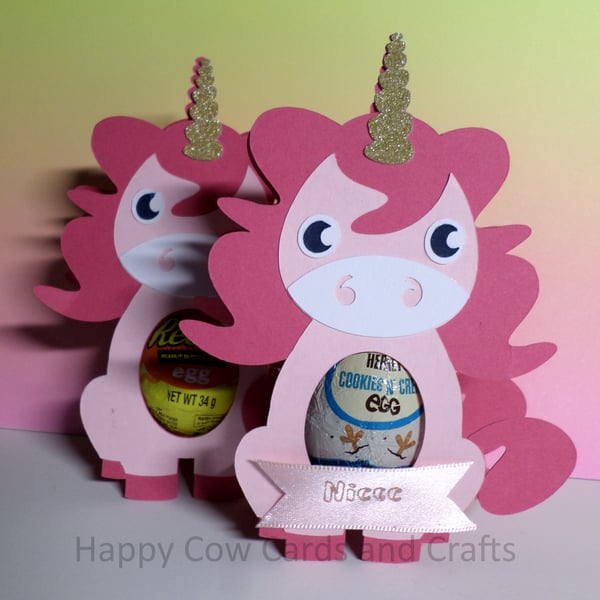 Cute personalised unicorn egg holder