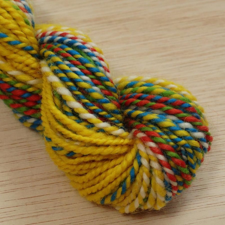 Pudsey - handspun Merino yarn, 25g, approx. 28m, Sport 2-ply
