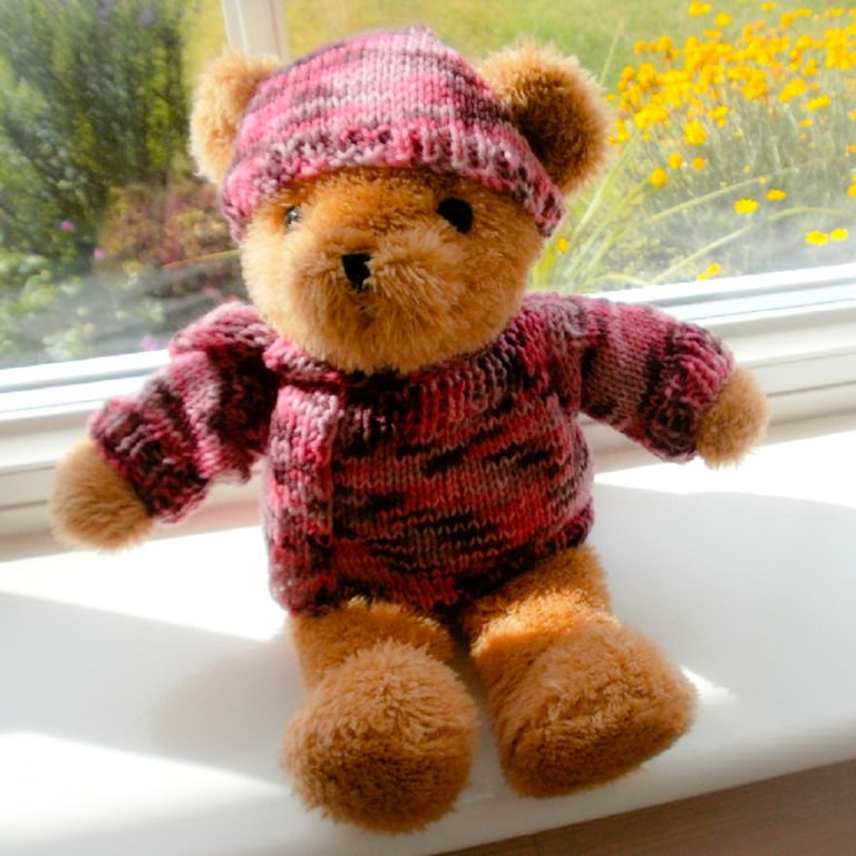 KNITTING PATTERN PDF Teddy in Pink