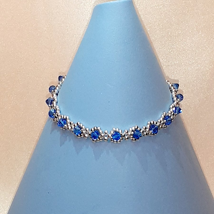 Tennis Bracelet - Blue Crystals