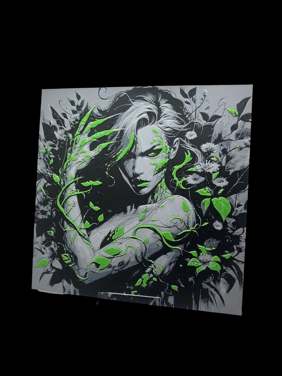 Poison Ivy 3D Printed Fan, Wall Art