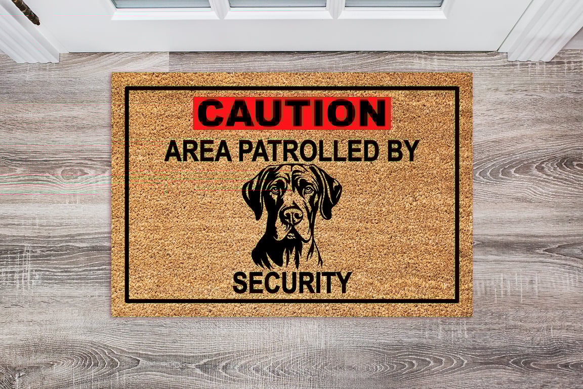 Great Dane Security Door Mat - Great Dane Welcome Mat - 3 Sizes