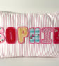 Personalised custom made appliqué letters name cushion - Image 4