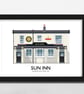 SUN INN PUB, Richmond Upon Thames, A4 Print - Image 2