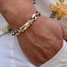 Silver Plated Link Bracelet, Chunky Boho Bracelet For Women