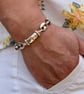 Silver Plated Link Bracelet, Chunky Boho Bracelet For Women