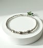 Sterling Silver Noodle Bracelet with Round & Oval Beads - Image 5