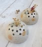 FLOWER BRICK hand-built stoneware pottery in satin white - Image 5