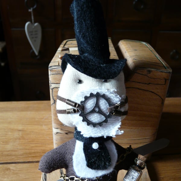 Steam Punk Softies.The Mad Doctor.  6" tall.